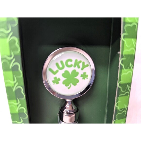 LUCKY Bottle Opener 4-Leaf Clover St. Patrick's Day Kitchen Bar Metal 3.5-in NEW - Picture 3 of 4